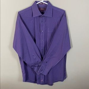 Purple and black stripe long-sleeved button down
